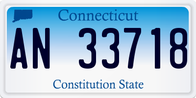 CT license plate AN33718