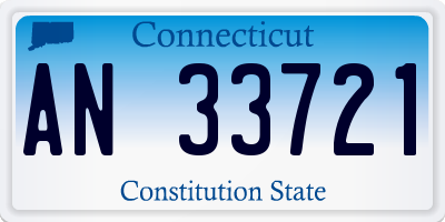 CT license plate AN33721