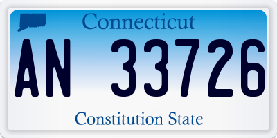 CT license plate AN33726
