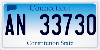 CT license plate AN33730