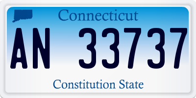 CT license plate AN33737