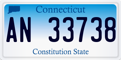 CT license plate AN33738