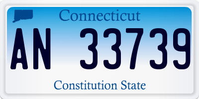 CT license plate AN33739