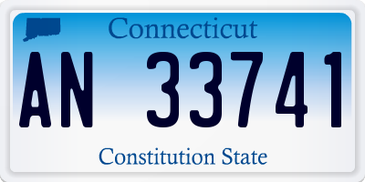 CT license plate AN33741
