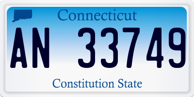 CT license plate AN33749