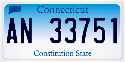 CT license plate AN33751