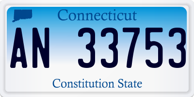 CT license plate AN33753