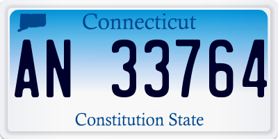CT license plate AN33764