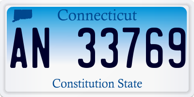 CT license plate AN33769