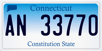 CT license plate AN33770