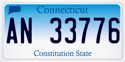 CT license plate AN33776