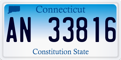 CT license plate AN33816