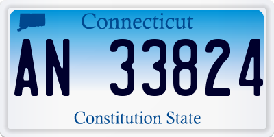CT license plate AN33824