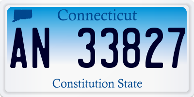 CT license plate AN33827