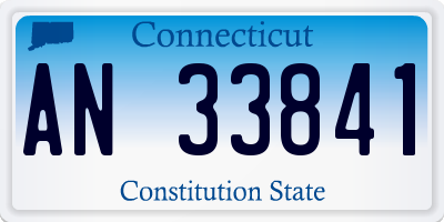 CT license plate AN33841