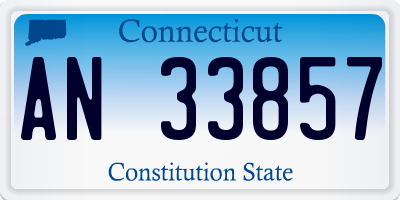 CT license plate AN33857