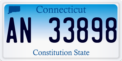 CT license plate AN33898