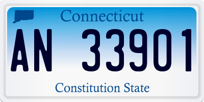 CT license plate AN33901