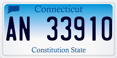 CT license plate AN33910