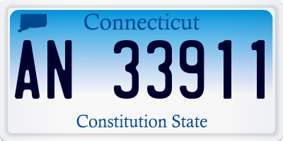 CT license plate AN33911