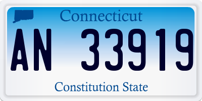 CT license plate AN33919