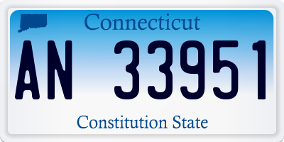 CT license plate AN33951