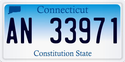 CT license plate AN33971