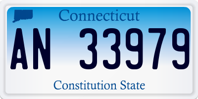 CT license plate AN33979