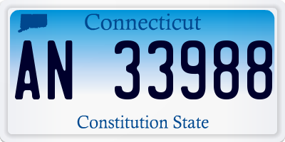CT license plate AN33988