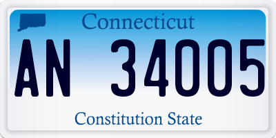 CT license plate AN34005