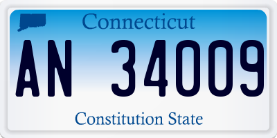 CT license plate AN34009
