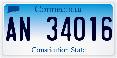 CT license plate AN34016