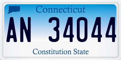 CT license plate AN34044