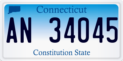 CT license plate AN34045