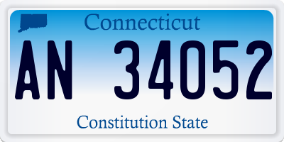 CT license plate AN34052