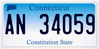 CT license plate AN34059