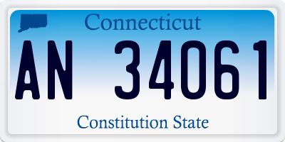 CT license plate AN34061