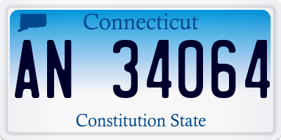 CT license plate AN34064