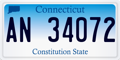 CT license plate AN34072