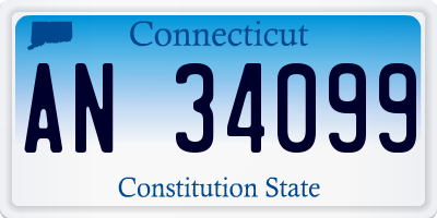 CT license plate AN34099