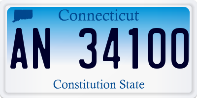 CT license plate AN34100