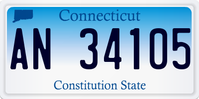 CT license plate AN34105