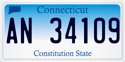 CT license plate AN34109