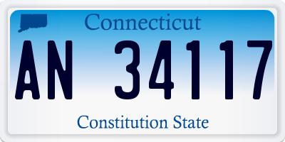 CT license plate AN34117