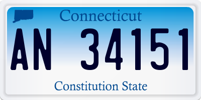 CT license plate AN34151