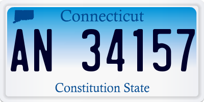 CT license plate AN34157