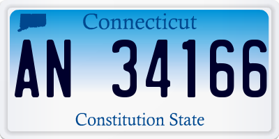 CT license plate AN34166