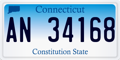 CT license plate AN34168