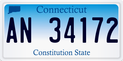 CT license plate AN34172