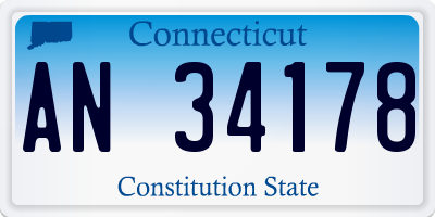CT license plate AN34178